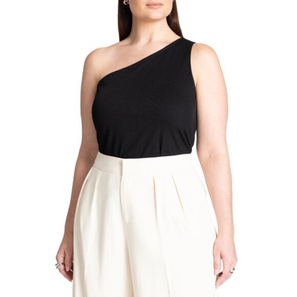 New! Eloquii  One Shoulder Bodysuit black, women plus‎ size 18/20